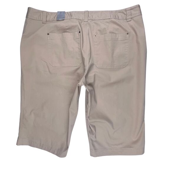 Lane Bryant Venezia Capris 28 Khaki Soft Twill Comfort Fit Weekend Ready Pants - Picture 7 of 10